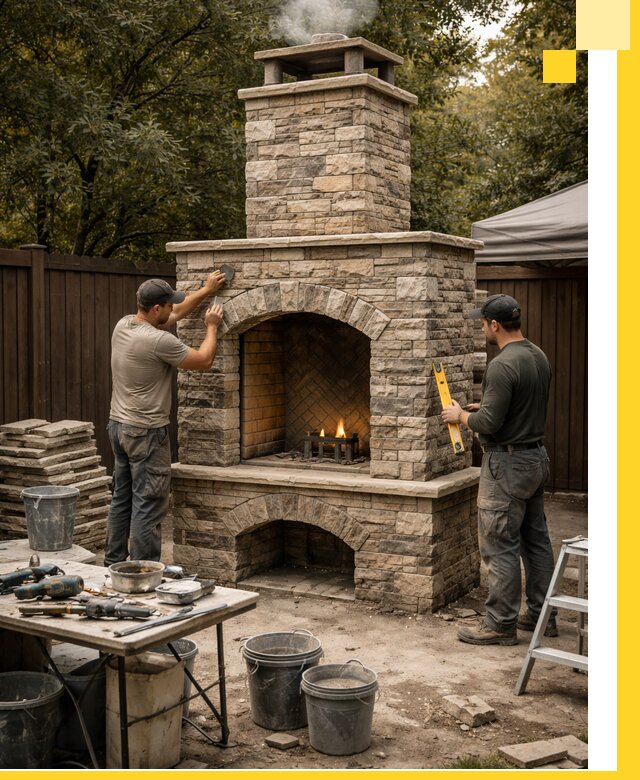 Проектирование и установка уличных каминов в Дагестанских Огнях