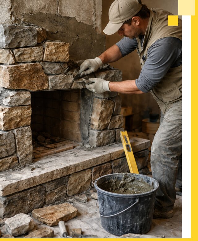 Изготовление и установка каменных каминов под ключ в Дагестанских Огнях