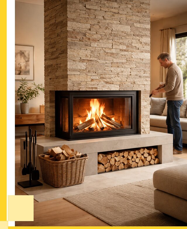 Дровяной камин под ключ в Дагестанских Огнях от 206460 р. | ЭриданДгс