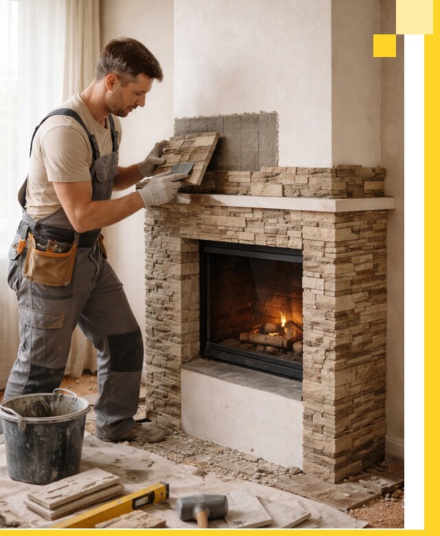 Изготовление и монтаж каминов для дома под ключ в Дагестанских Огнях