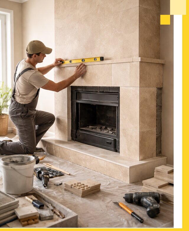 Установка и монтаж каминов в частном доме под ключ в Дагестанских Огнях