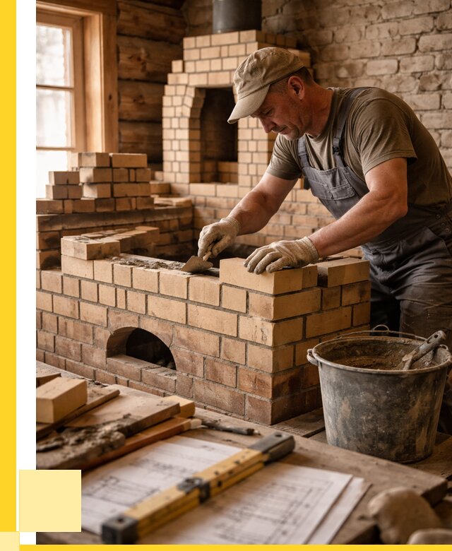 Кладка печей из кирпича в Дагестанских Огнях цены от 30969 р. - ЭриданДгс