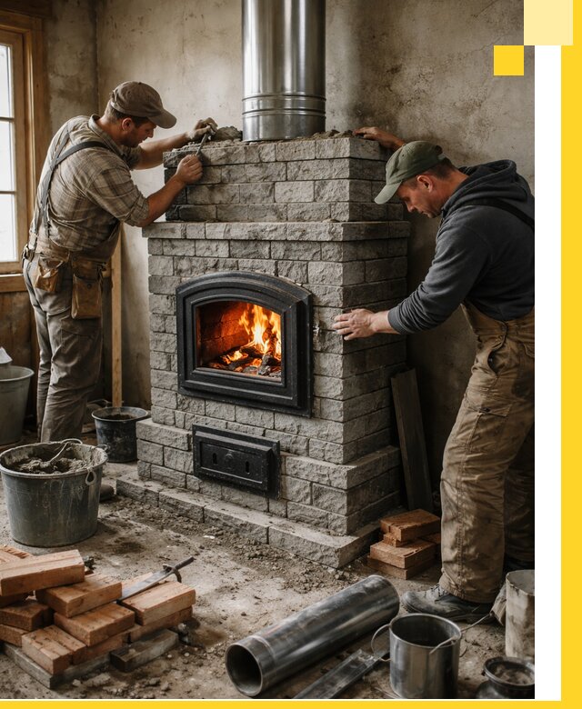 Производство, поставка и монтаж дровяных печей в Дагестанских Огнях