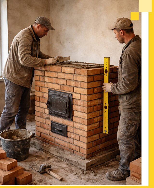 Отопительные печи под ключ в Дагестанских Огнях, установка и сборка