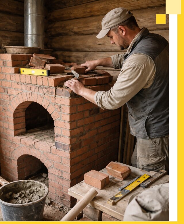 Изготовление и установка русских печей в Дагестанских Огнях под ключ