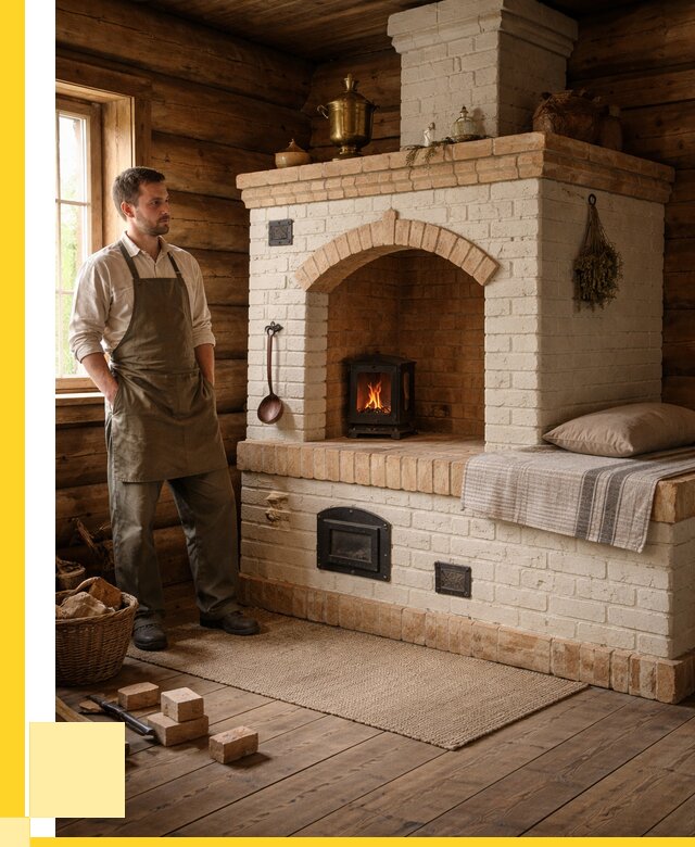 Русские печи с лежанкой под ключ в Дагестанских Огнях от 154845 р. ЭриданДгс