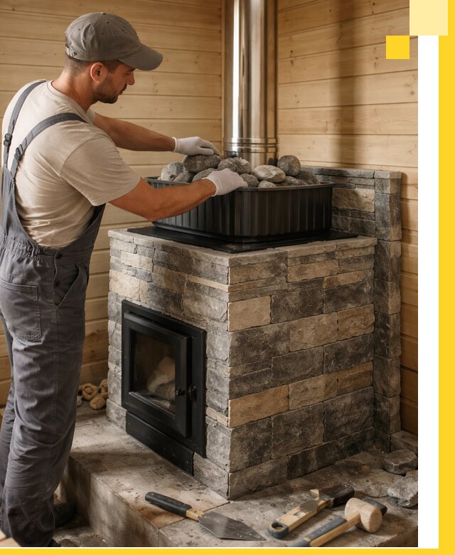 Печи для парной в Дагестанских Огнях, производство, монтаж и обслуживание