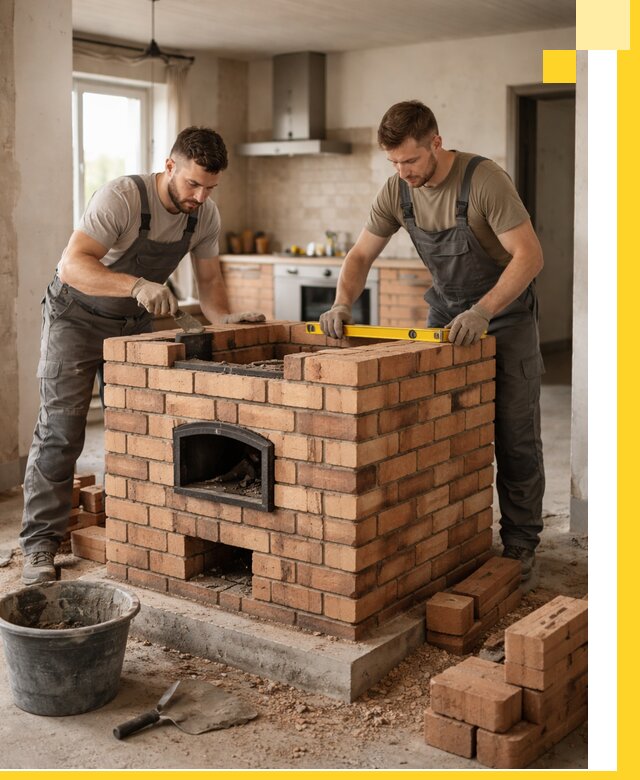 Установка и монтаж печей в частном доме в Дагестанских Огнях под ключ