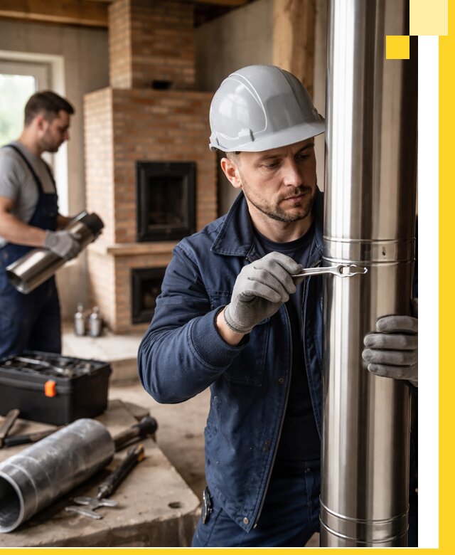 Профессиональный монтаж дымоходов для печей в Дагестанских Огнях