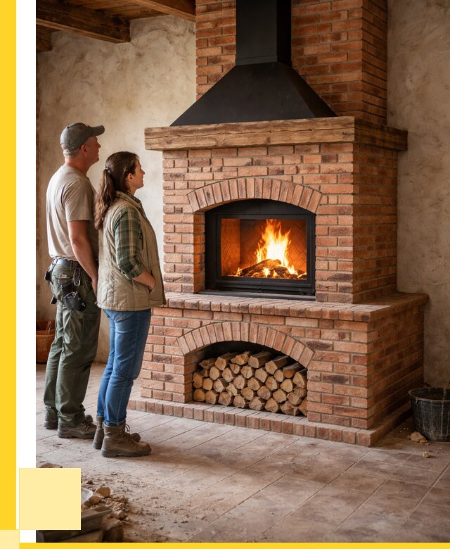 Печи камины из кирпича в Дагестанских Огнях от 123876 р. | ЭриданДгс