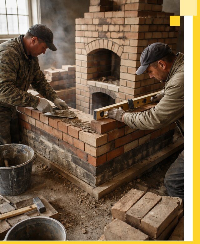 Изготовление и монтаж печей и каминов из кирпича в Дагестанских Огнях