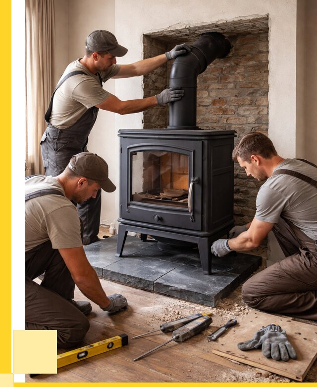 Монтаж печи камина в частном доме в Дагестанских Огнях от 25808 р. | ЭриданДгс