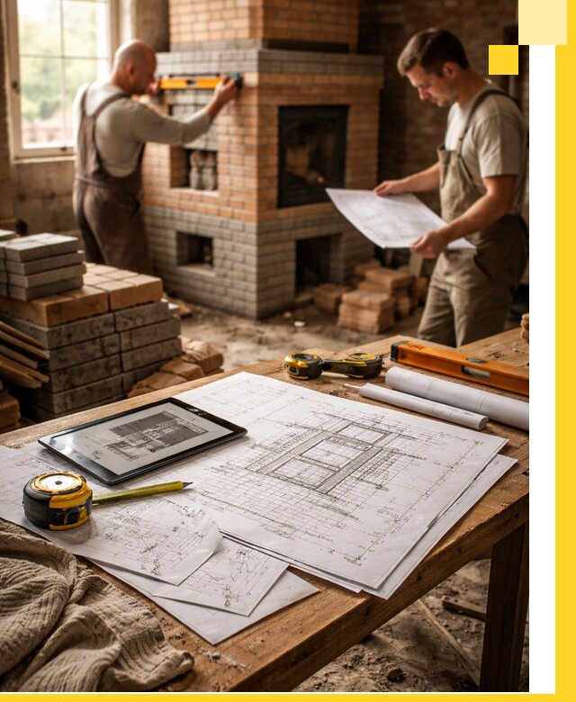 Проекты печей и каминов с индивидуальным дизайном в Дагестанских Огнях