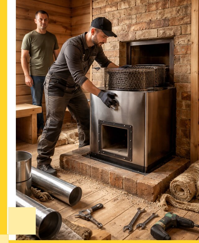 Монтаж банных печей под ключ в Дагестанских Огнях от 18581 р., ЭриданДгс