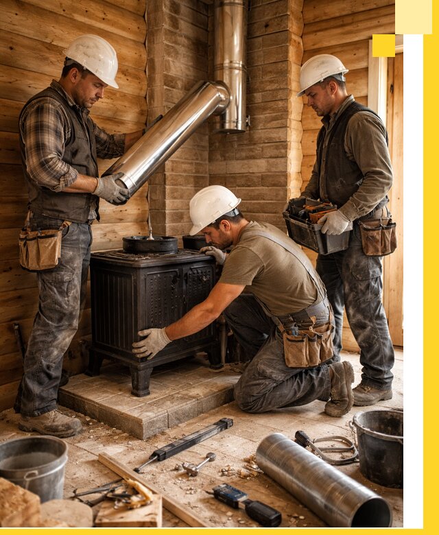Профессиональный монтаж банных печей и дымоходов в Дагестанских Огнях