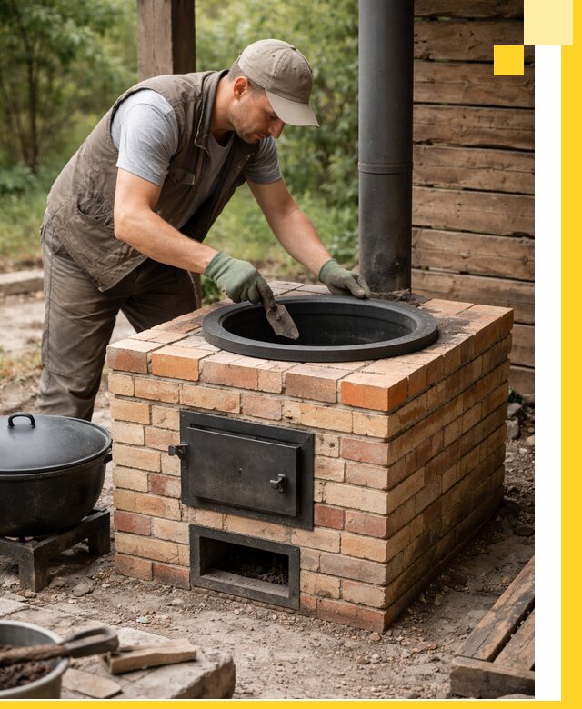 Изготовление и установка печей для казана в Дагестанских Огнях под ключ