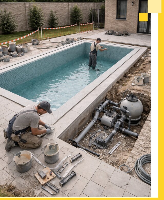 Строительство бассейнов под ключ в Дагестанских Огнях: проекты и монтаж