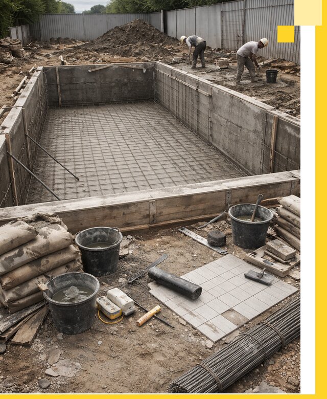 Строительство бассейнов под ключ в Дагестанских Огнях, дизайн и монтаж