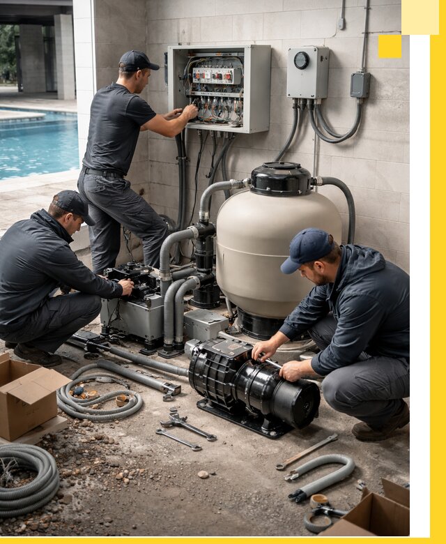 Профессиональный монтаж оборудования для бассейнов в Дагестанских Огнях