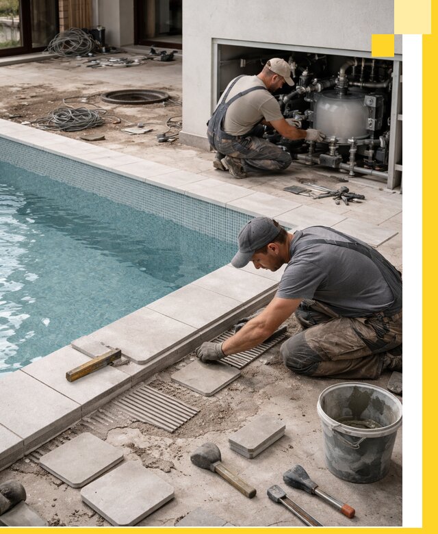 Строительство и монтаж бассейнов в коттедже в Дагестанских Огнях