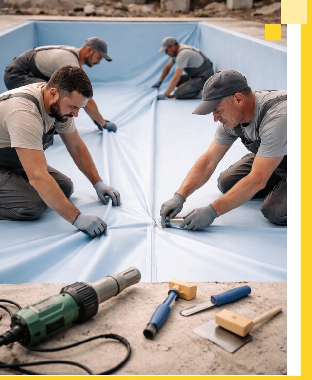 ПВХ пленка для бассейнов с монтажом и гарантией в Дагестанских Огнях