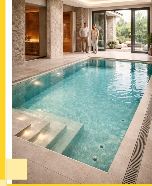 Бассейн во дворе в Дагестанских Огнях: проект, отделка от 1238760 р. | ЭриданДгс