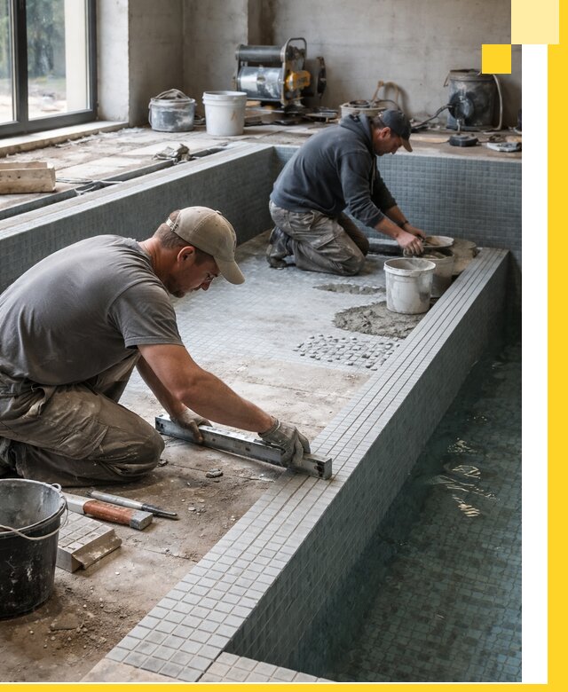 Строительство бассейна в частном доме в Дагестанских Огнях под ключ