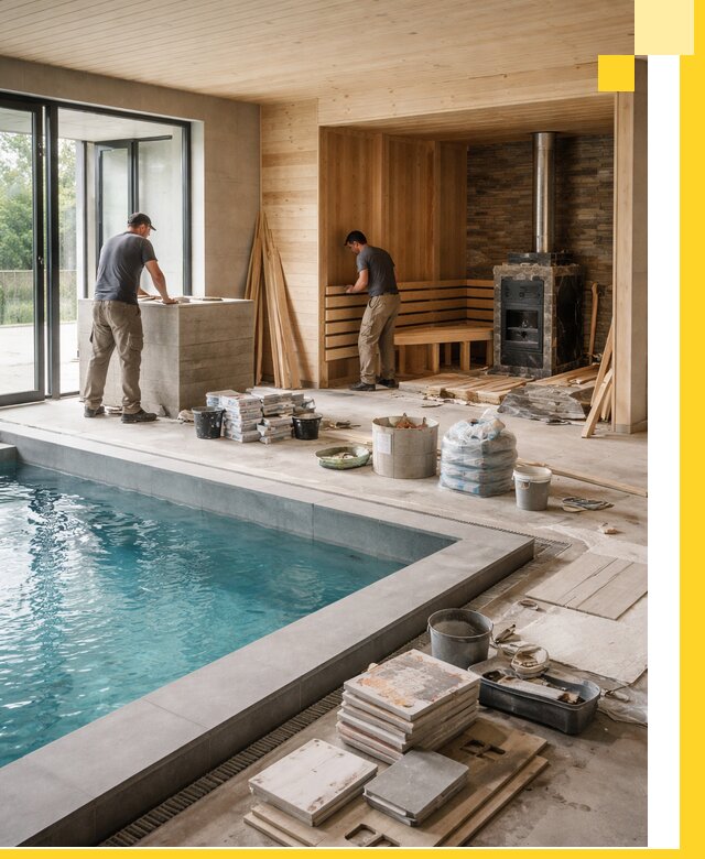 Проектирование и строительство бань с бассейном в Дагестанских Огнях