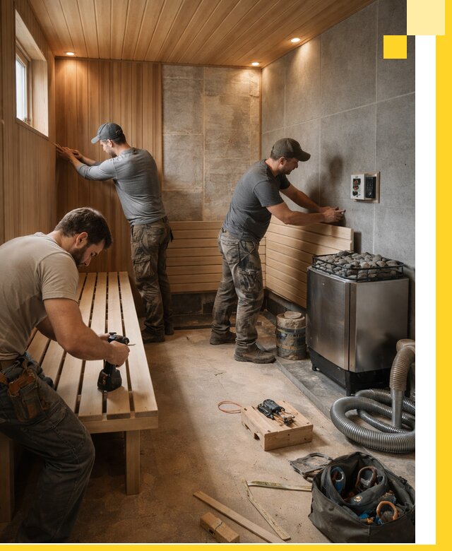Сауны под ключ в Дагестанских Огнях, проектирование, строительство, отделка