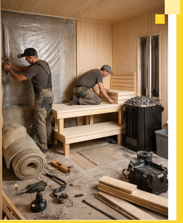 Проекты саун под ключ в Дагестанских Огнях дизайн и строительство