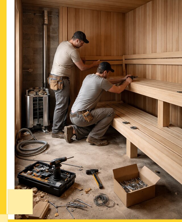 Монтаж саун под ключ в Дагестанских Огнях от 123876 р. | ЭриданДгс