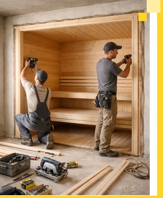 Монтаж саун под ключ в Дагестанских Огнях — проектирование и установка