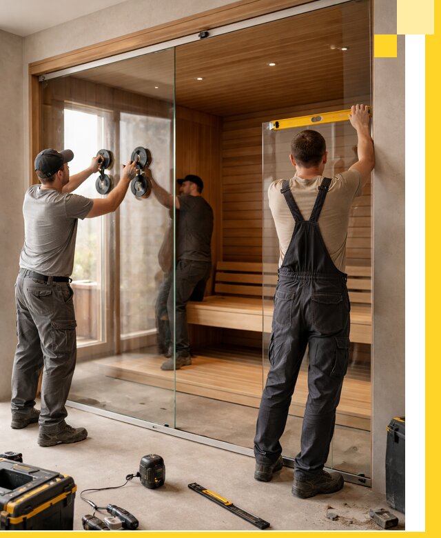 Производство и монтаж стеклянных саун под ключ в Дагестанских Огнях