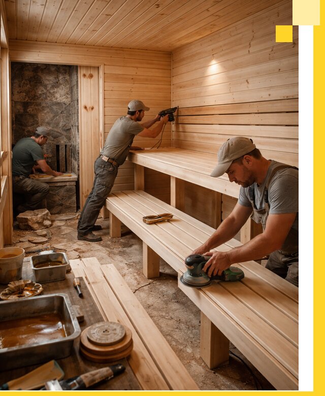 Профессиональная отделка бань в Дагестанских Огнях под ключ, с гарантией