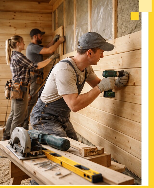 Обшивка бань под ключ в Дагестанских Огнях: отделка стен и потолков