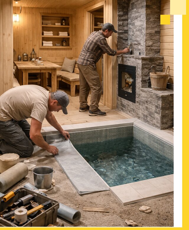 Строительство бань с комнатой отдыха под ключ в Дагестанских Огнях