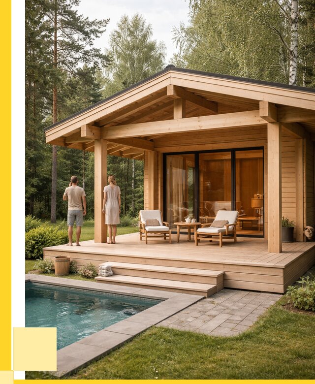 Бани с террасой под ключ в Дагестанских Огнях от 619380 р. | ЭриданДгс