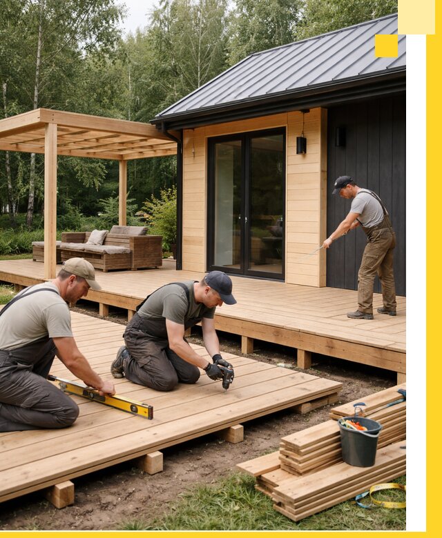 Строительство бань с террасой и бассейном под ключ в Дагестанских Огнях