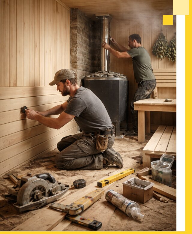 Полное строительство и оснащение парных под ключ в Дагестанских Огнях