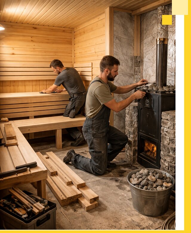 Дизайн и строительство интерьеров бань под ключ в Дагестанских Огнях