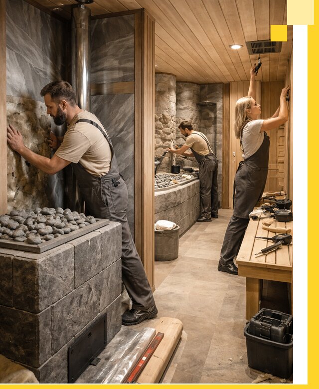 Строительство бань и SPA процедур в Дагестанских Огнях под ключ и отделкой