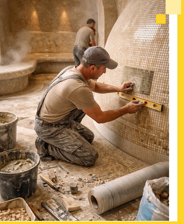 Хамам под ключ в Дагестанских Огнях: проектирование, строительство, отделка