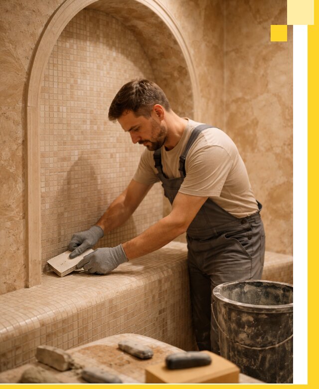 Профессиональная отделка хамамов с мозаикой под ключ в Дагестанских Огнях