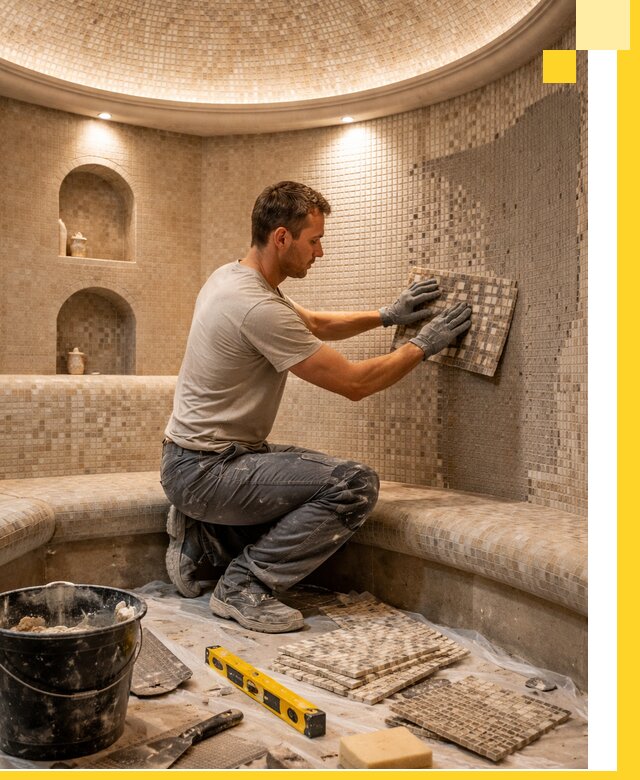 Устройство и монтаж домашнего хамама под ключ в Дагестанских Огнях